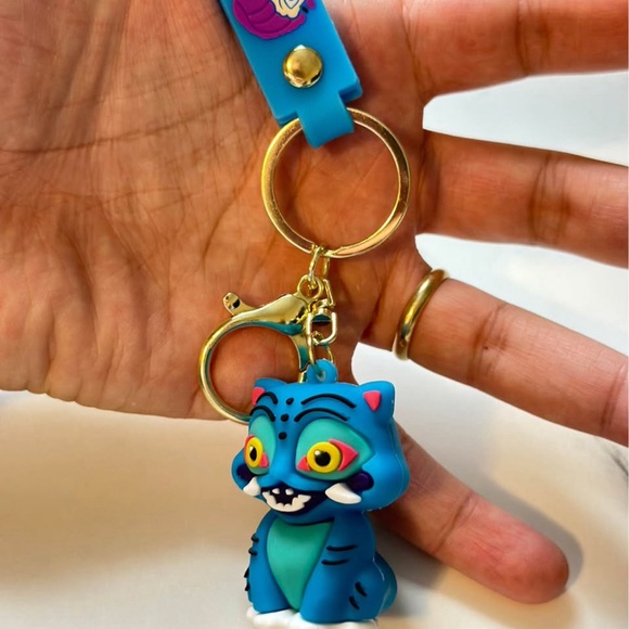 3D Printed Anime Movie Kpop Demon Hunters Girls Derpy Keychains Doll Cute Tiger - Picture 9 of 9